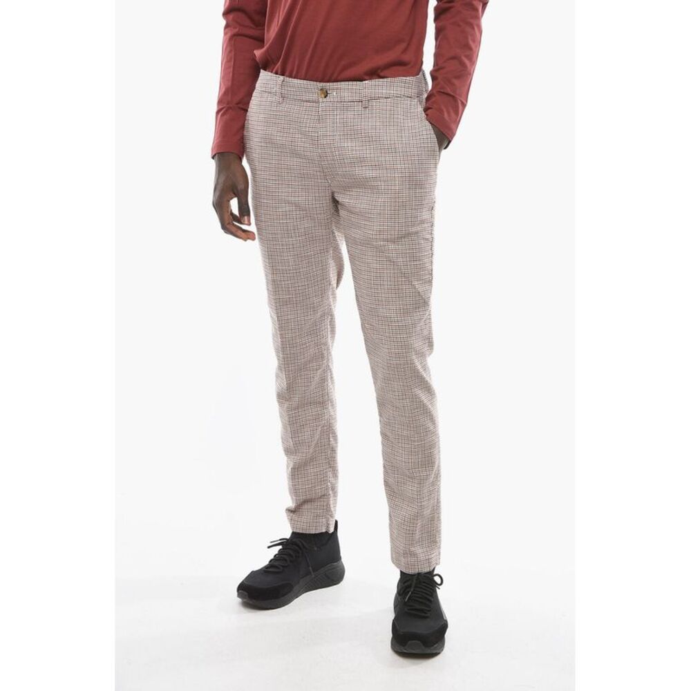 Slim-Fit Trousers NEWTOWN with Pied-de-Poule Pattern
